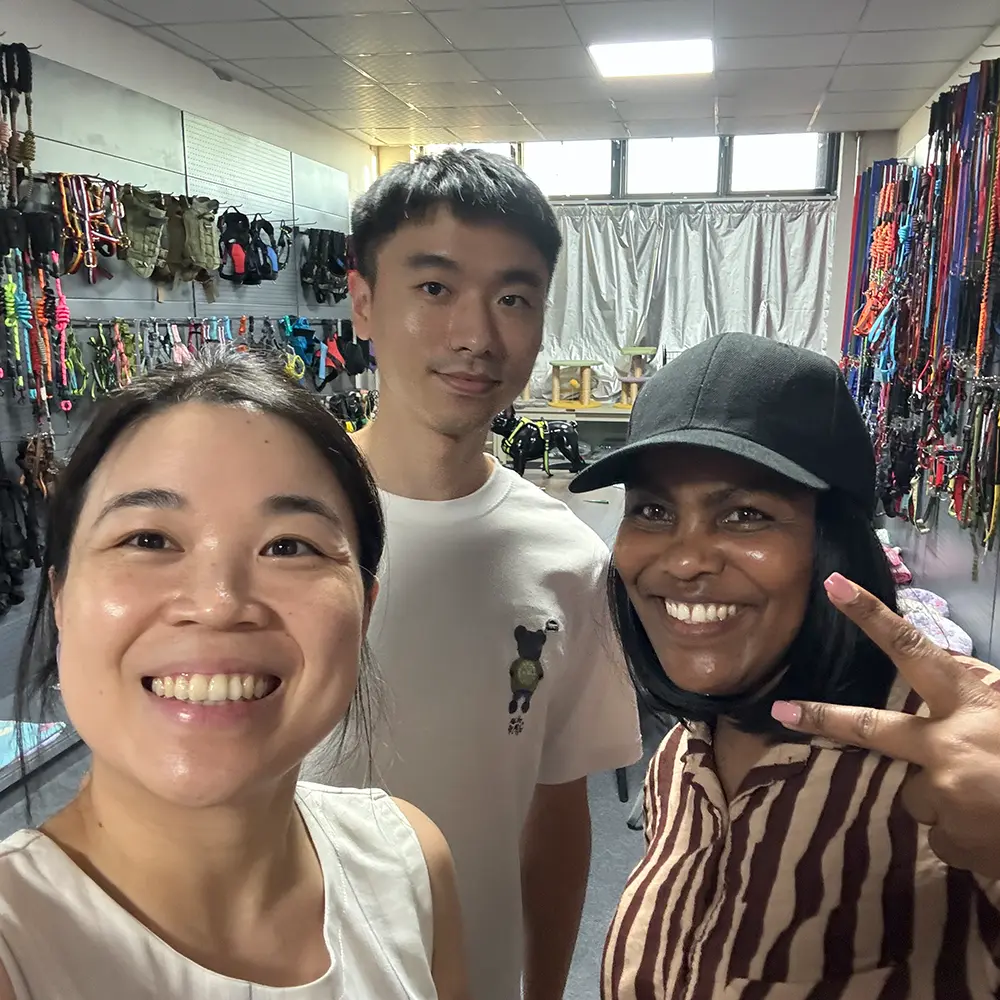 our customer in our factory