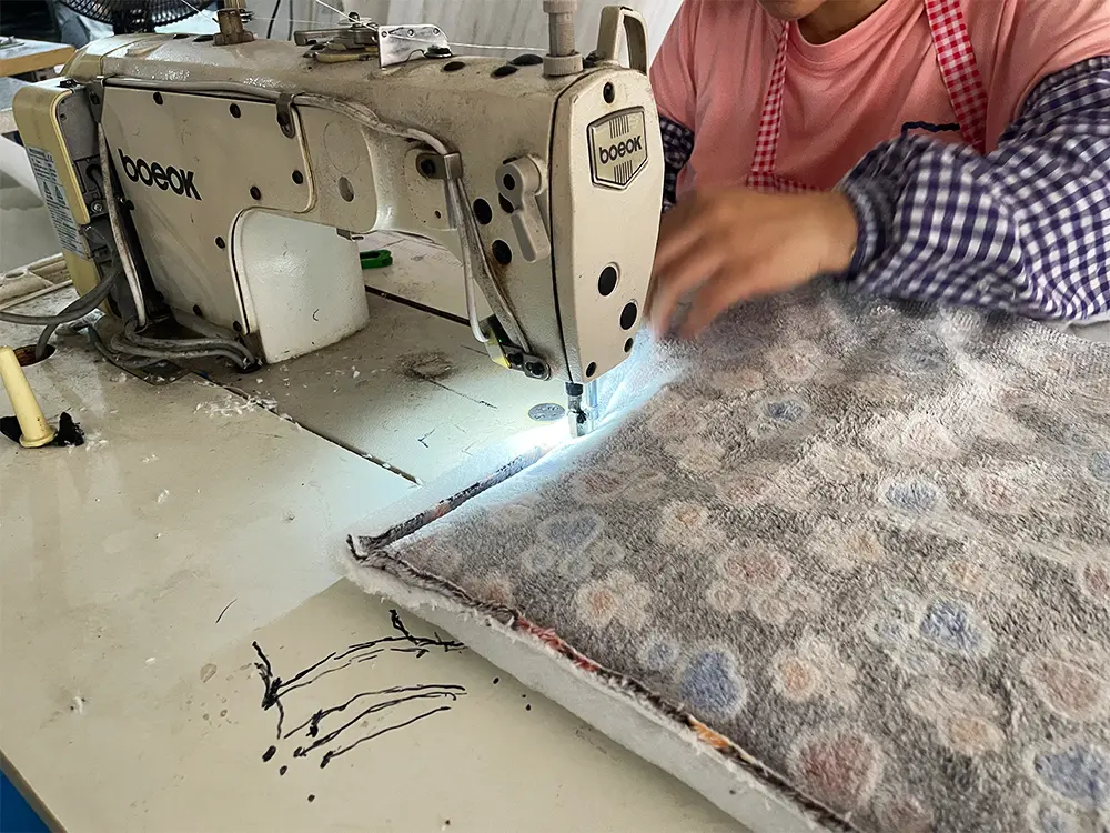 flip step sewing back side