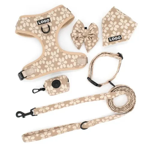 jacquard harness collar leash set