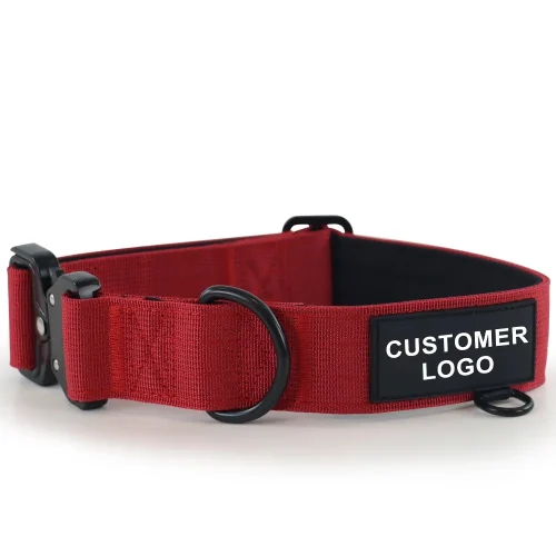 heavy duty strong nylon designer tactical outdoor combat dog collar