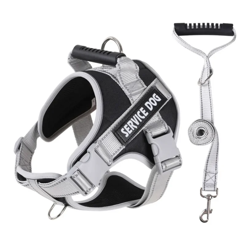 Explosion-proof Punch Traction Reflective Dog Rope Easy Control Large Dog Harness