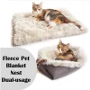 fleece pet blanket nest dual-usage