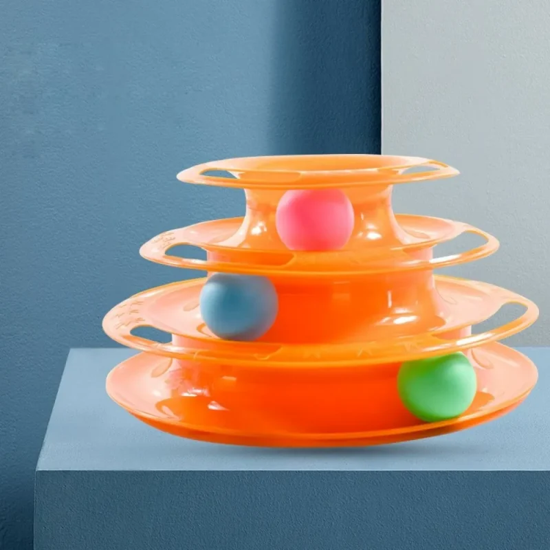 plastic 3 layer turntable tower toy