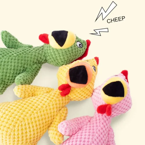 funny dog squeaky chicken plush toys