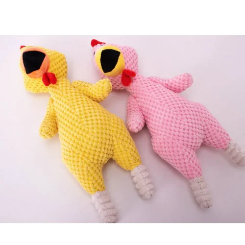 funny dog squeaky chicken plush toys