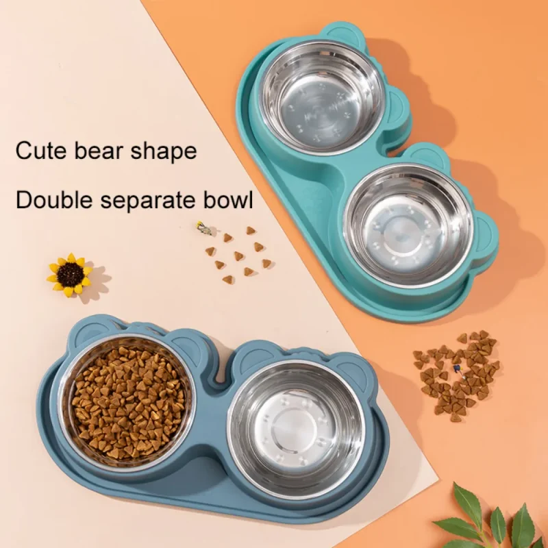 cute bear shape coiuble separate bowl