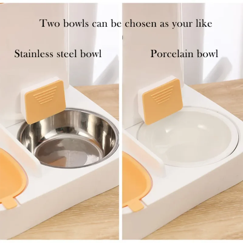 two bowls can be chosen as your like stainless steel bowl porcelain bowl