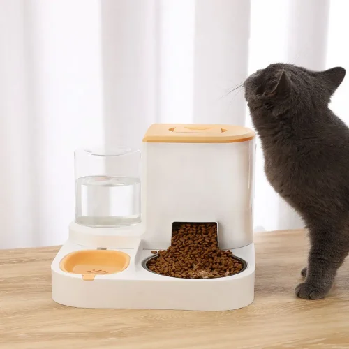 automatic water dispenser cat bowl large capacity pet automatic feeding bowl cat food drinking bowl