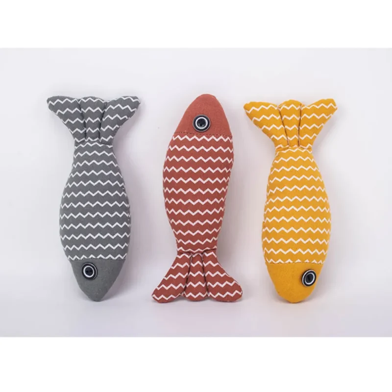 cat funny toys catnip filled fish shape chew toy