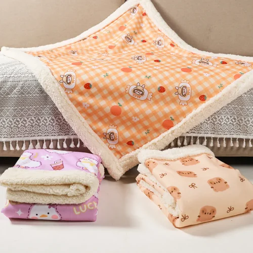 fluufy flannel soft warm custom logo pet blanket