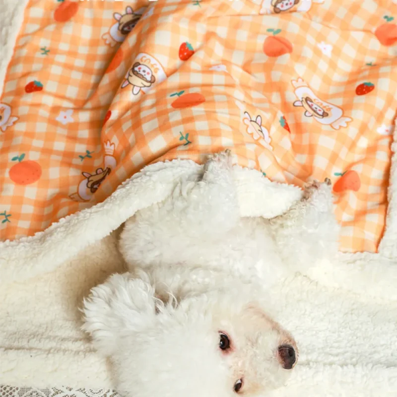 flufy flannel soft warm custom logo pet blanket