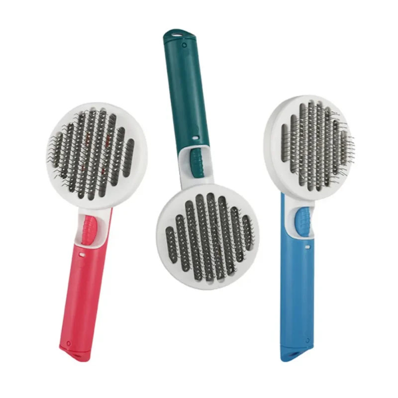 pet hair removal cleaning comb round shape three colors