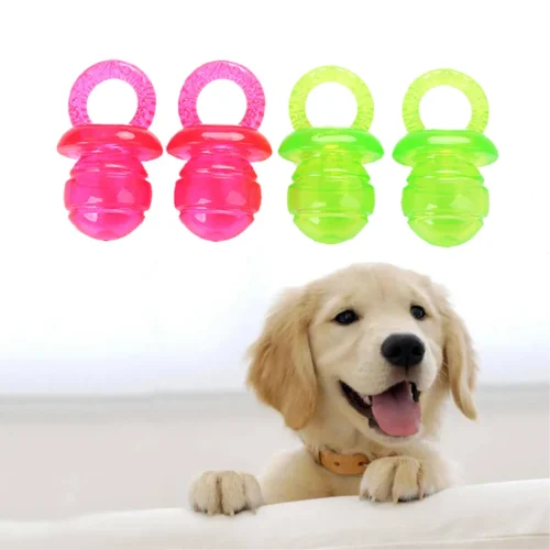 dog chew toys colorful pacifier shapes