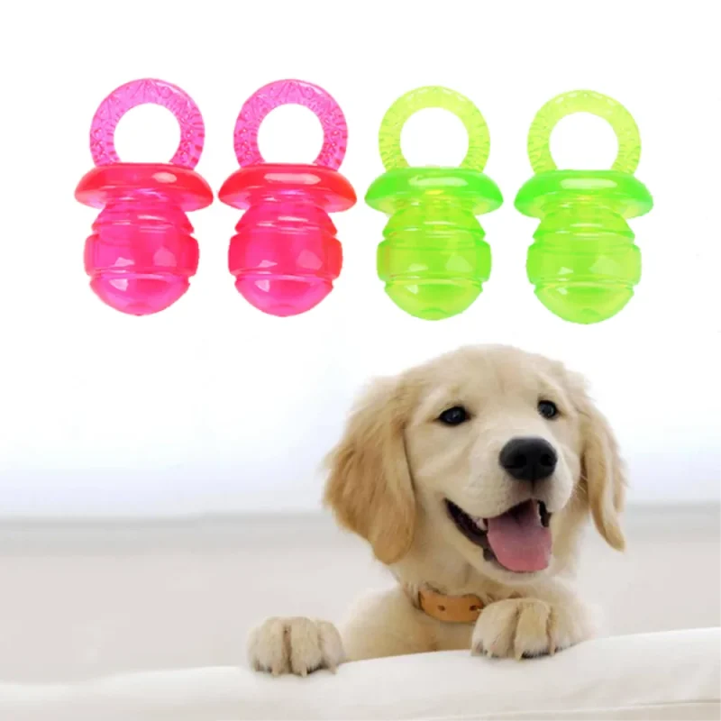 dog chew toys colorful pacifier shapes
