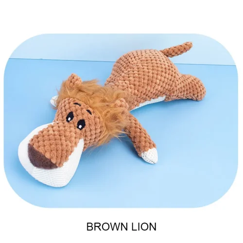 Biteable Plush Animal Toy brown lion