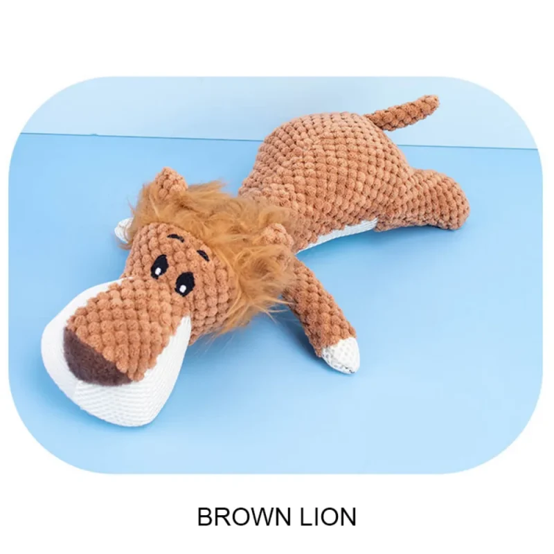 Biteable Plush Animal Toy brown lion
