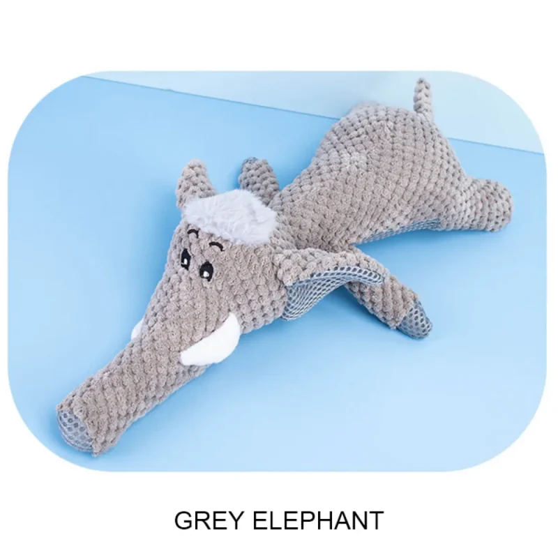 Biteable Plush Animal Toy grey elephant