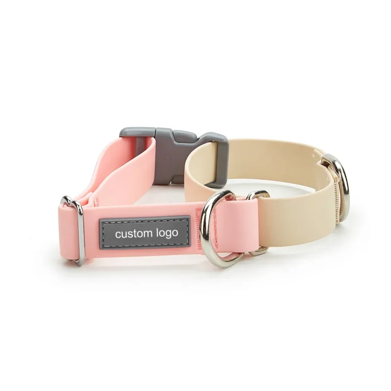 pink color collar custom logo