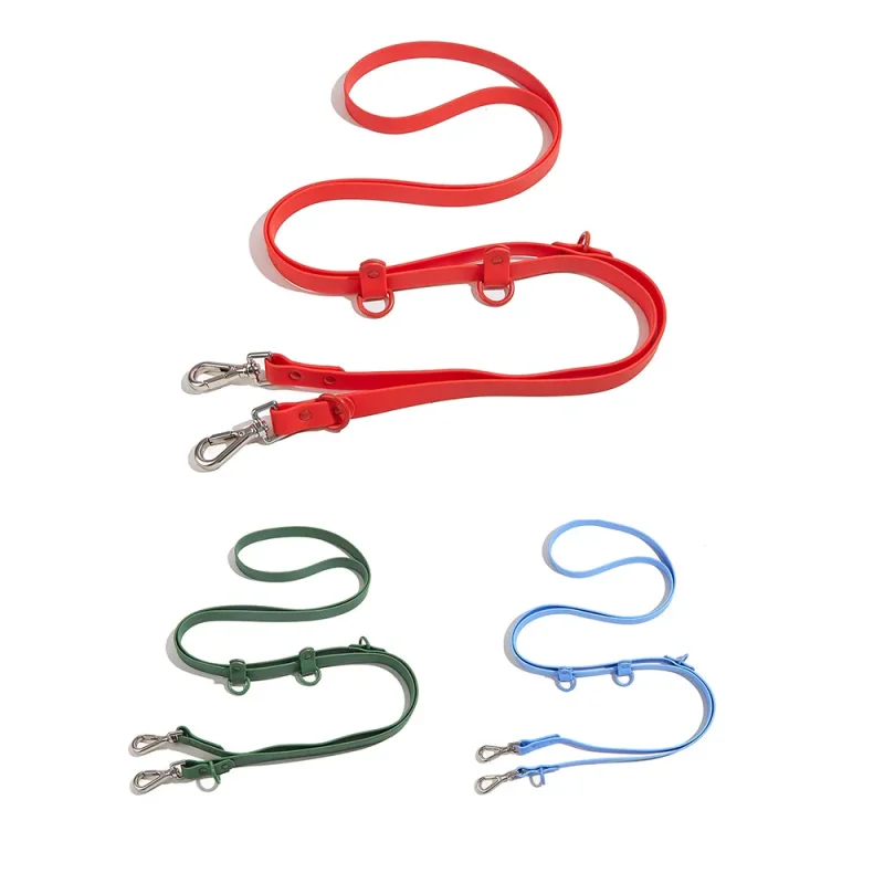 adjustable waterproof pvc long leash dog lead multi-color