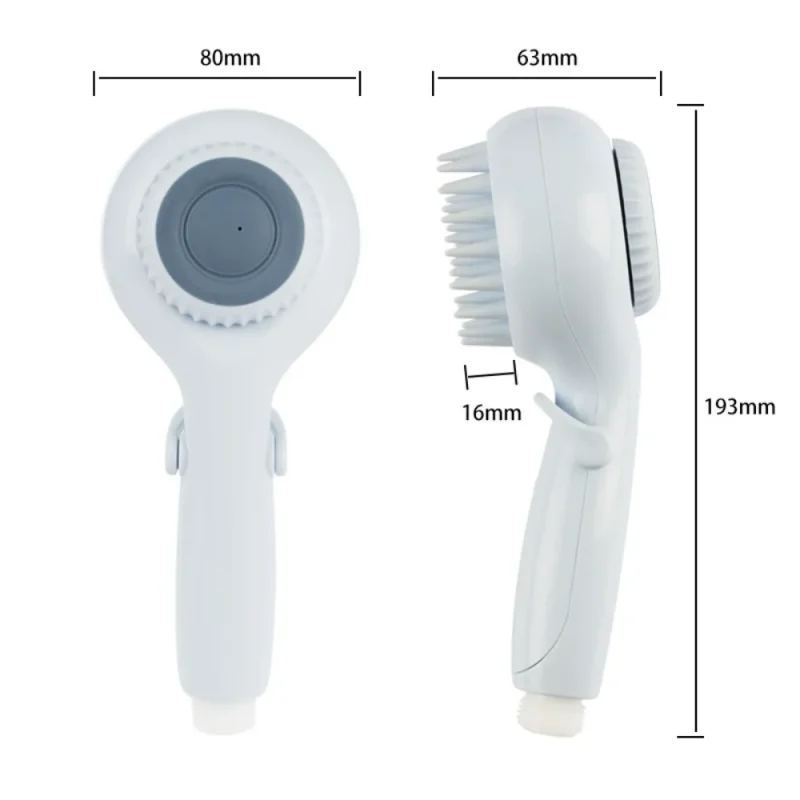 dispenser shower spraver pet bath massage brush