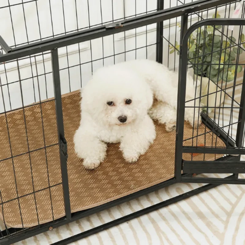 summer pet cage mat dog cushion rattan sleeping pet mat