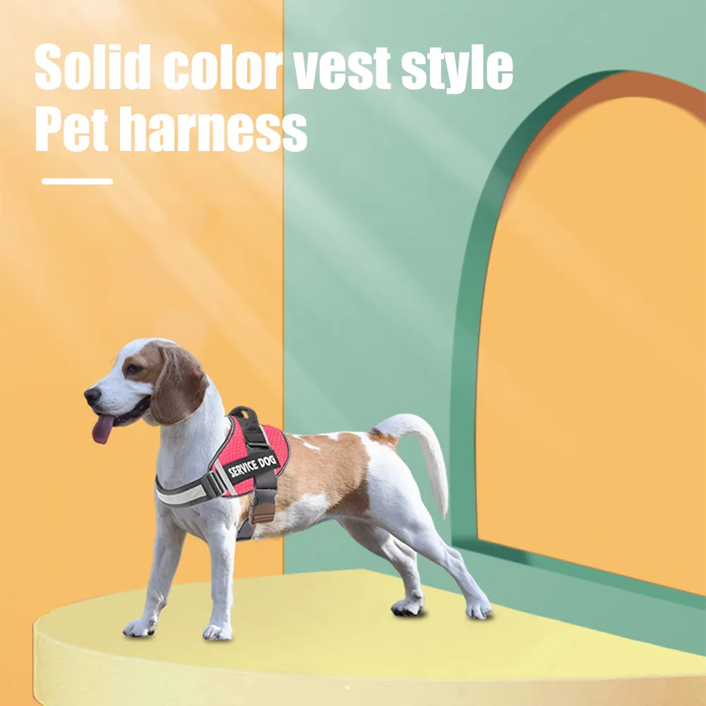 solid color vest style pet harness