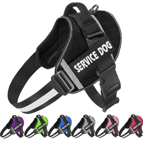 adjustable servise dog vest no pull harness multi-color option