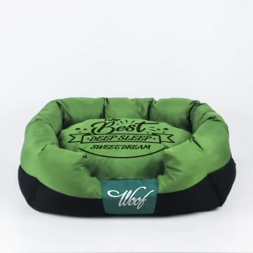 waterproof breathable orthopedic oxford fabric bolster pet sofa beds green color