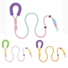 Adjustable Nylon Dog Rope Leash with Gradients Color for Outdoor Walking