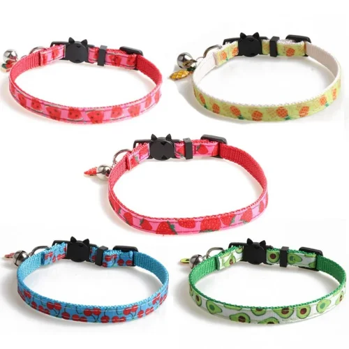Adjustable Personalized Cat Collar with Safety Buckle for Small Medium Cats