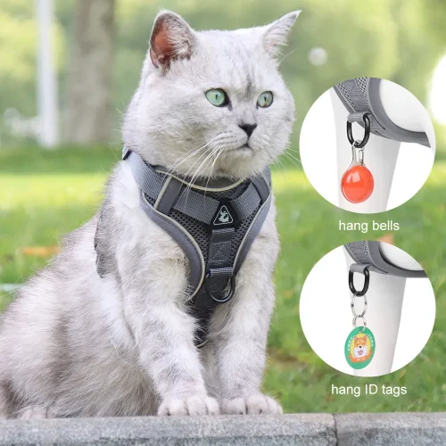 Cat Harness and Leash Set for Walking Escape Proof