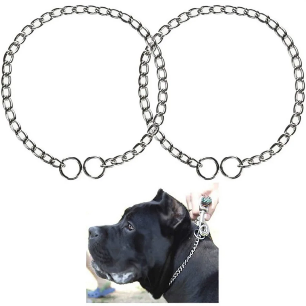 Silver Dog Chain Metal Pet Necklace Collars