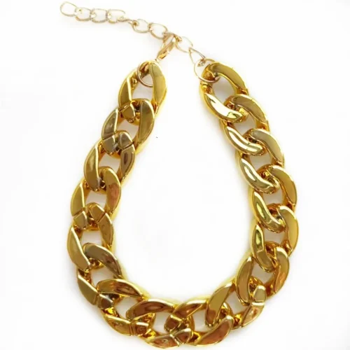 pet gold necklace gold chain dog collar gold color
