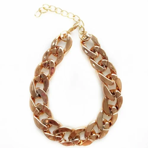 pet gold necklace gold chain dog collar rose gold color