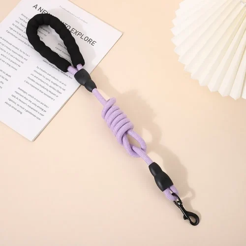 pet round rope dog leash for training and walking purple color