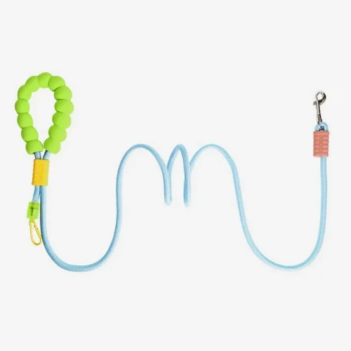 Dog Leash can be Worn Cross-Body with Cloud Foam Cotton Handle blue color