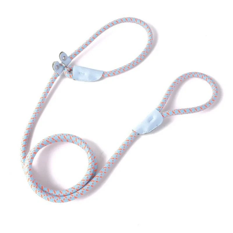 no pull pet training leash strong rope blue color