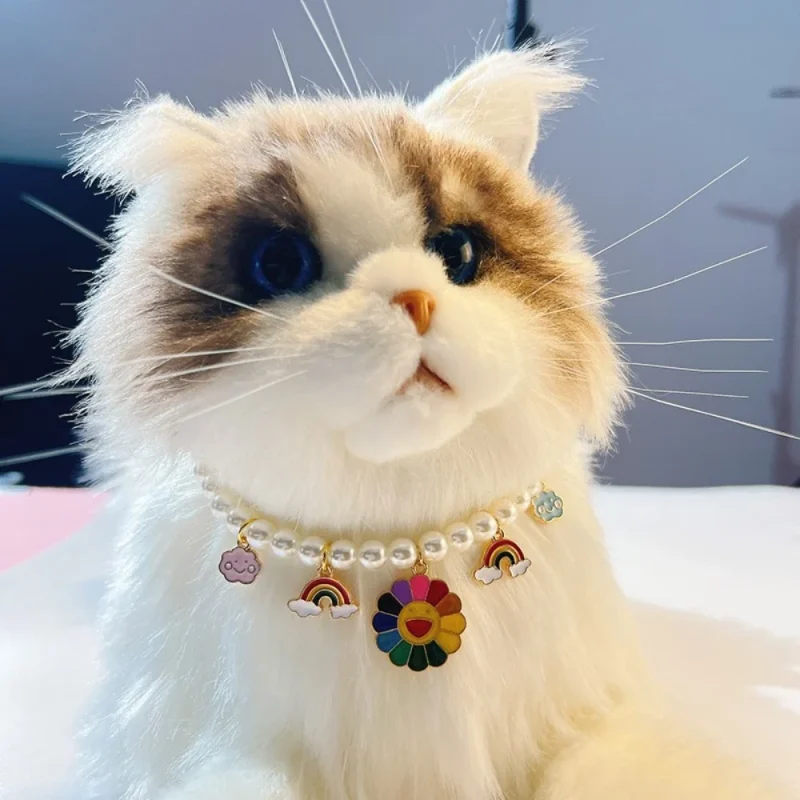Dog Cat Pearl Collar with Necklace Accessories