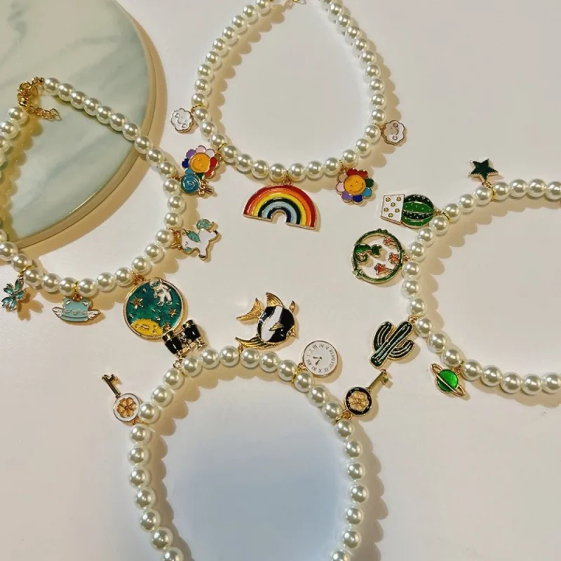 Dog Cat Pearl Collar with Necklace Accessories