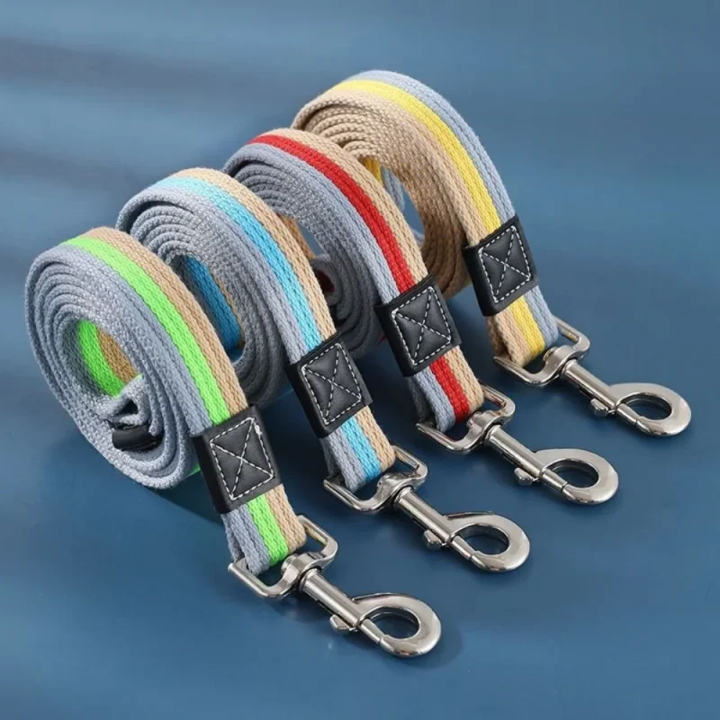 dog leash pet lead non-slip rubber nylon training walking rope work dog leashes four colors option