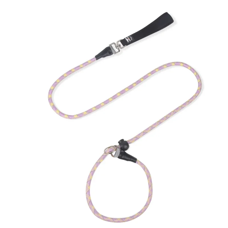 High-Density Nylon Ajustable Outdoor Multi-Coloured Reflective Dog Leash pink color