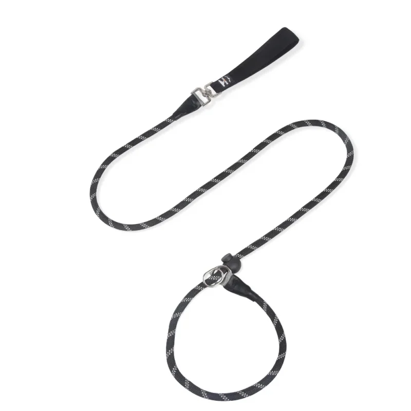 High-Density Nylon Ajustable Outdoor Multi-Coloured Reflective Dog Leash black color